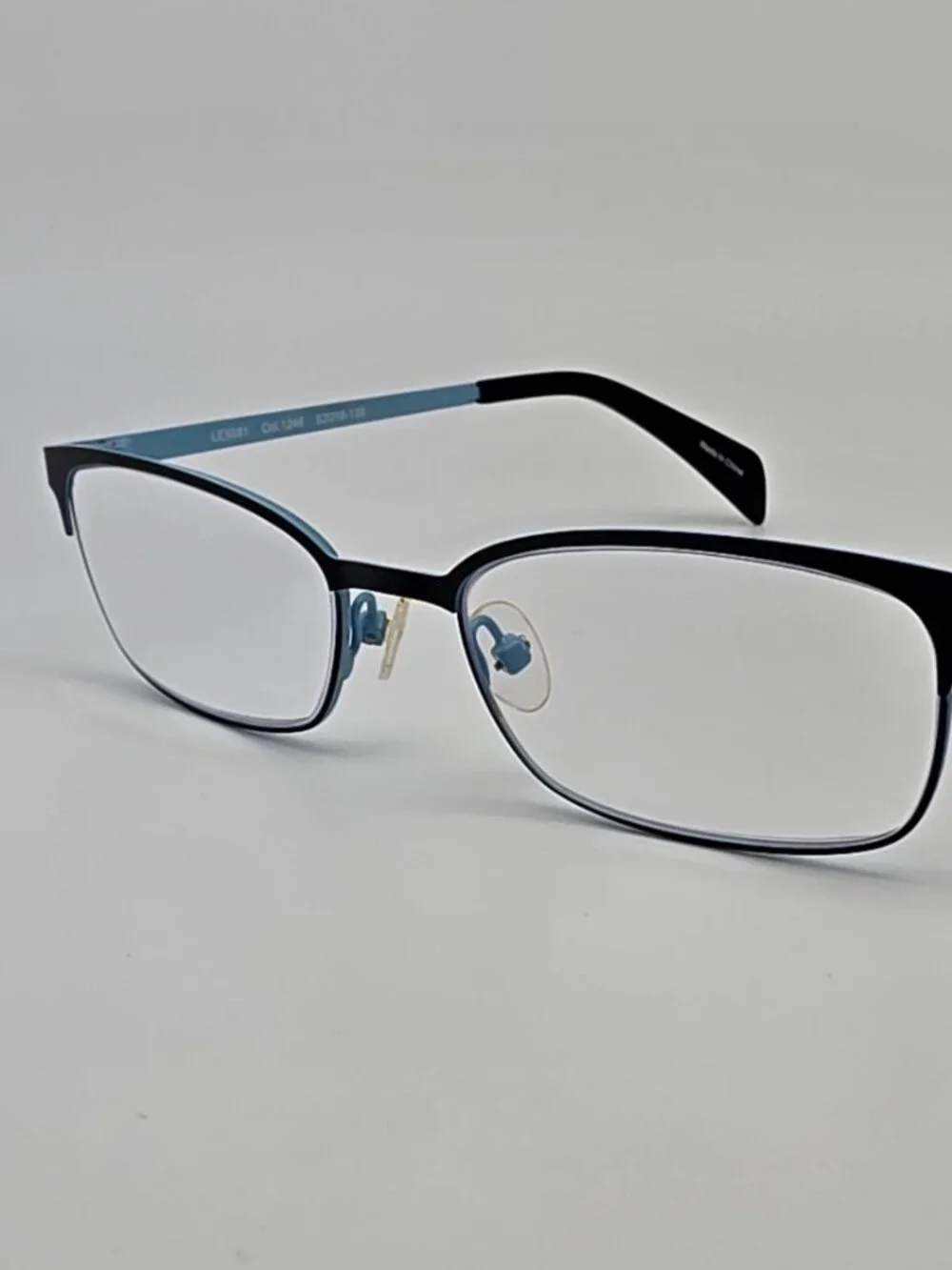 Legre LE5081 Col. 1246 Black on Sky Blue Eyeglasses Frame w/ Case 52-18-135